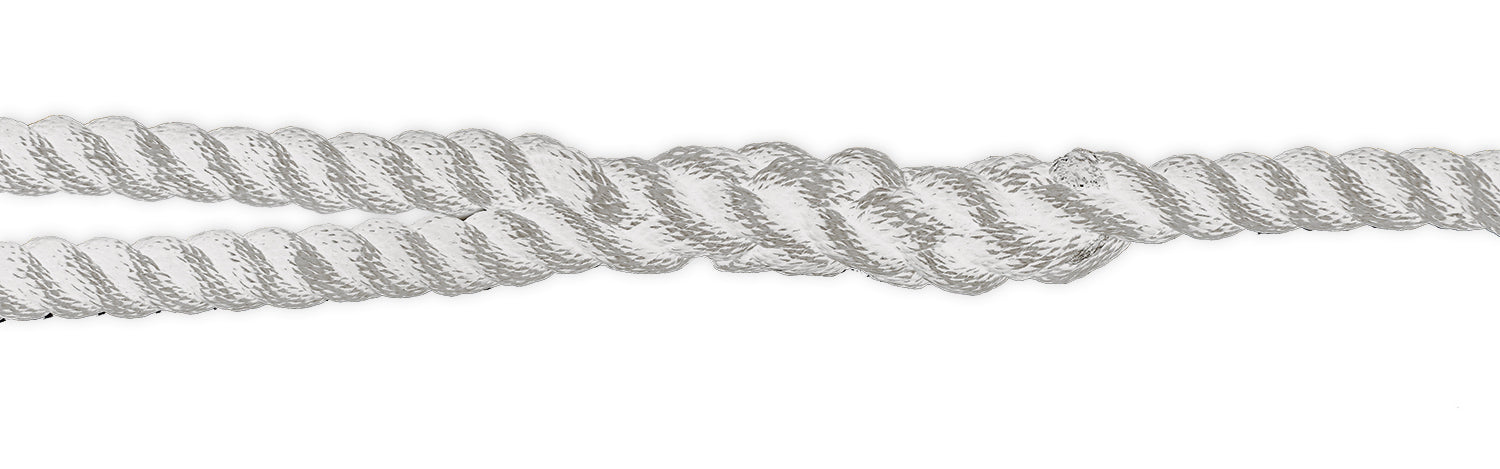 Titan 3/8in-10ft 3-strand Nylon Dock Line - White