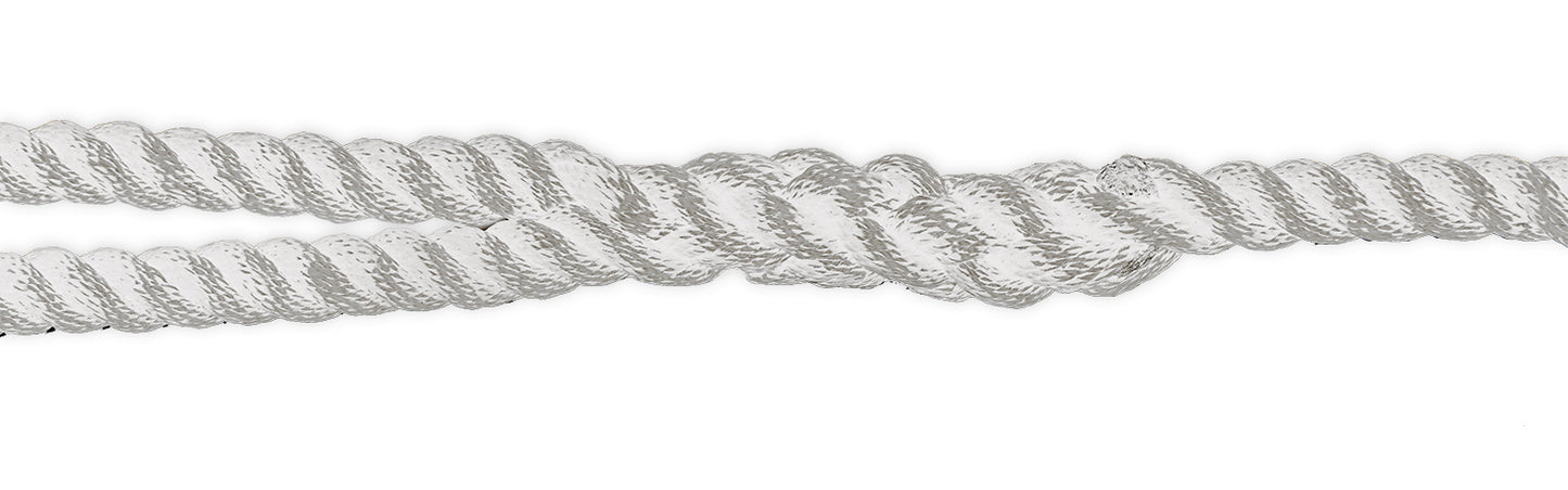 Titan 1/2in-5ft 3-strand Nylon Dock Line - White