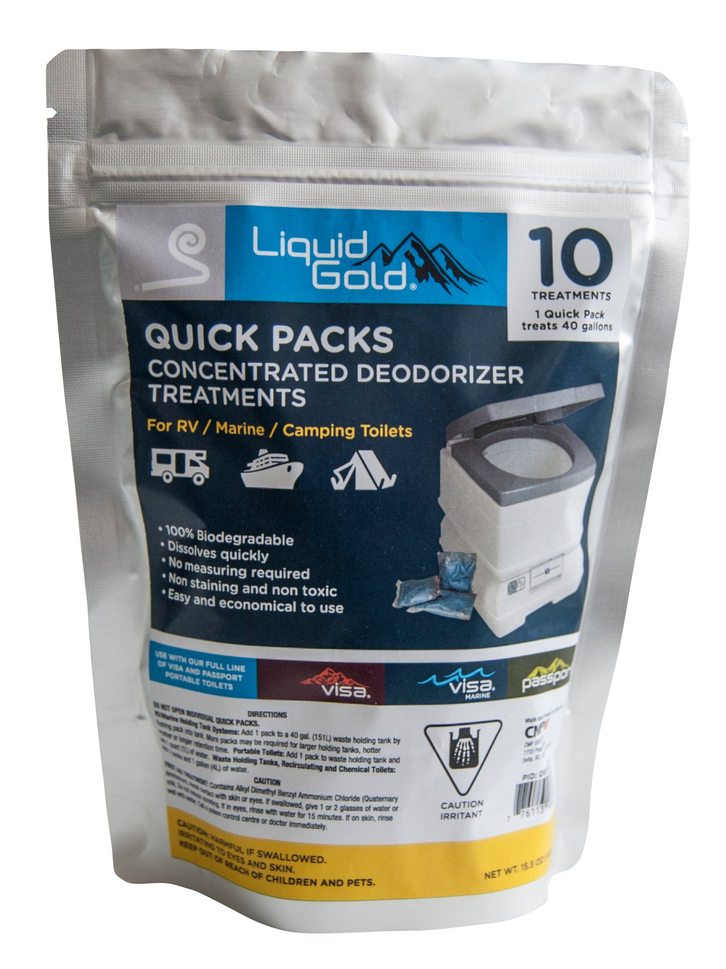 Deodorize Quick Pak LIQUIDGOLD 440g 10/pk