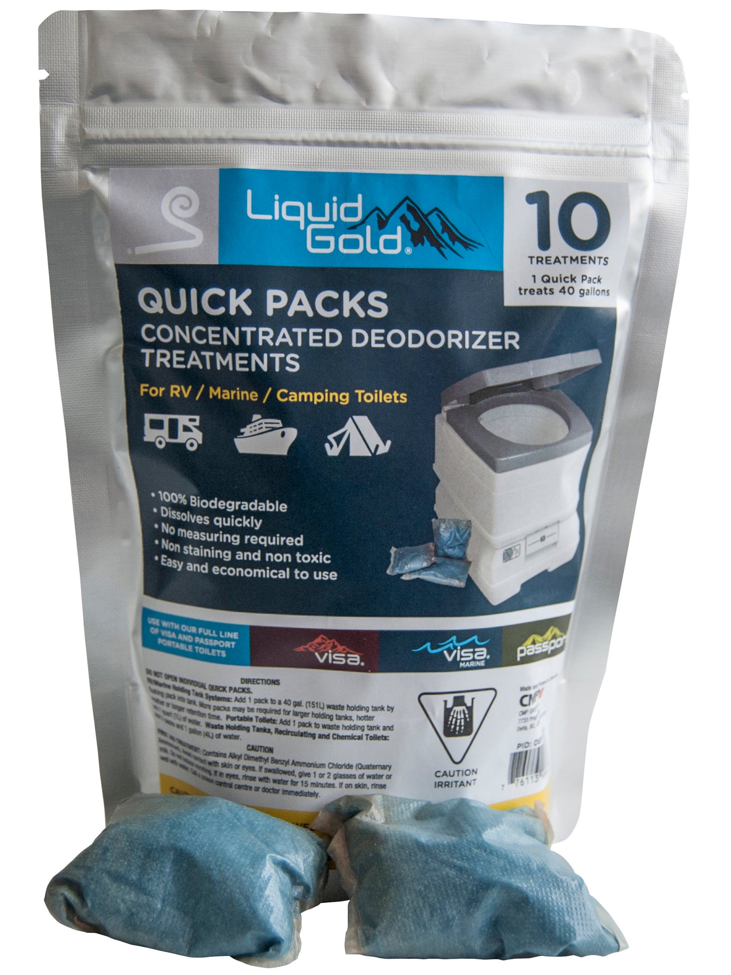 Deodorize Quick Pak LIQUIDGOLD 440g 10/pk