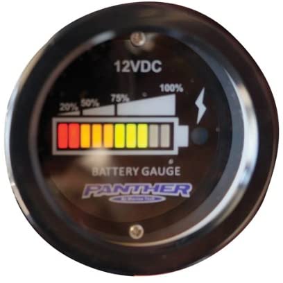 Digital Battery Gauge Round Panel Mount