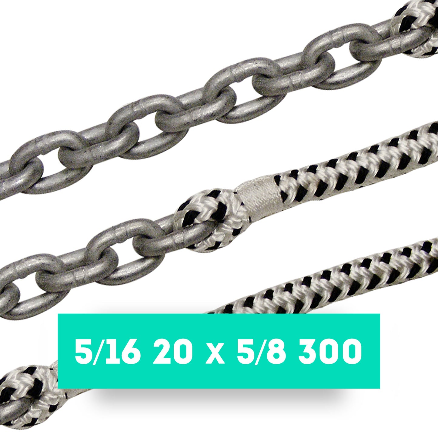 Titan 5/16 20 x 5/8 300 Double Braid Anchor Rode