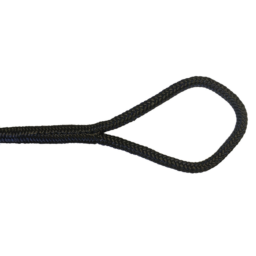 Titan 3/4in-50ft Double Braid Nylon Dock Line - Black