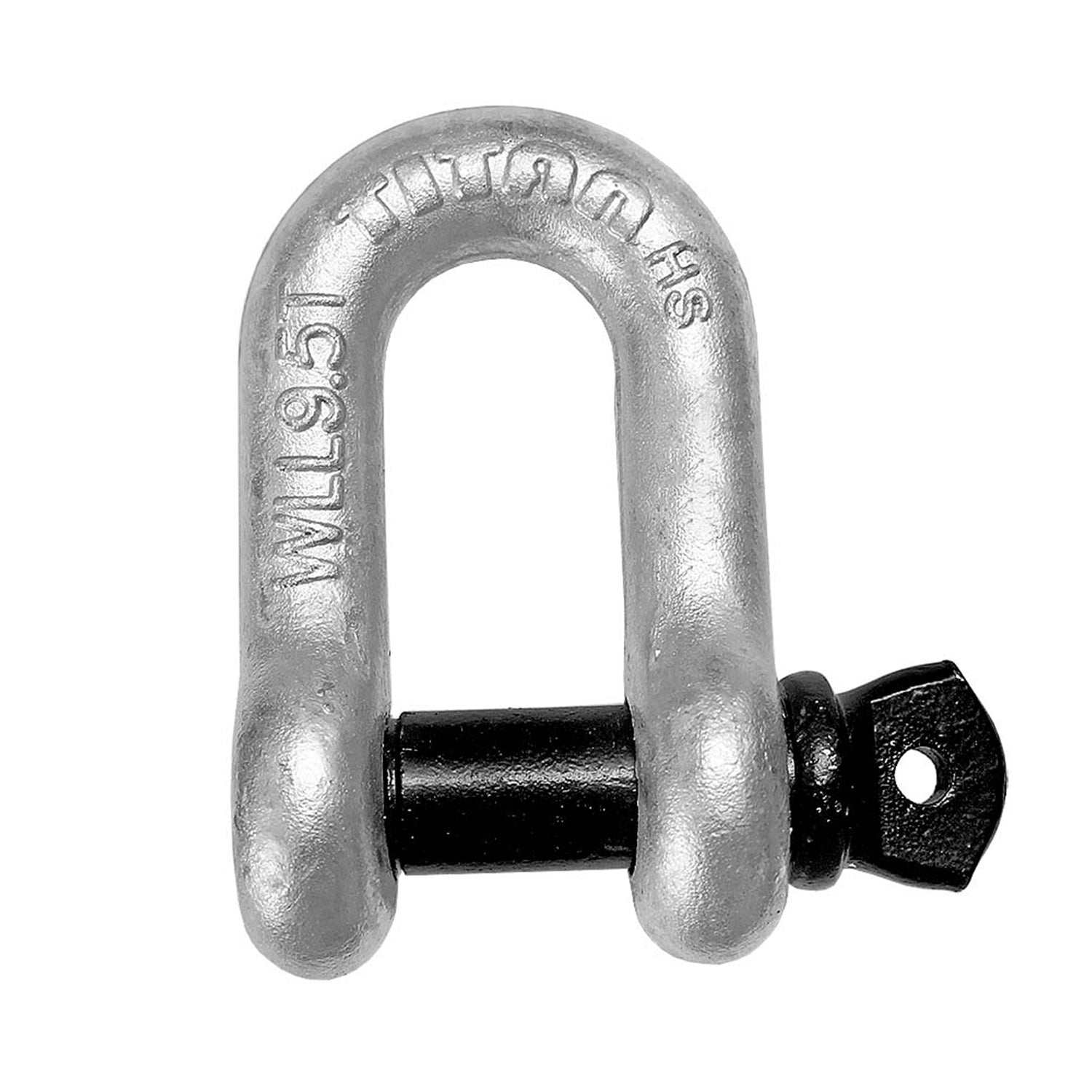 Titan 1 1/8in Screw Pin HT Galv Chain Shackle