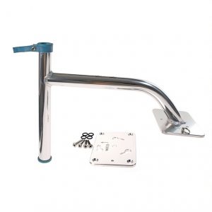 King Pin 6 in rise quick-release bow bracket, Clear Anodized (KPB60A)